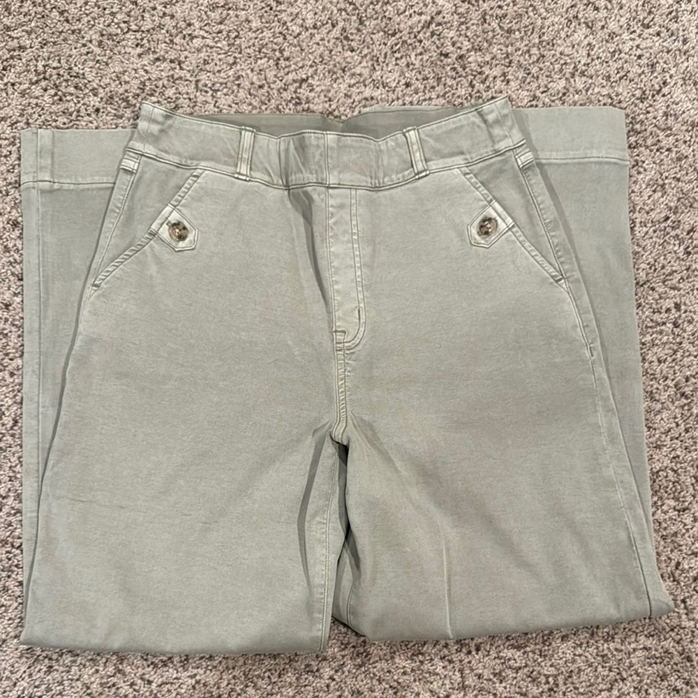 SPANX Ankle & Cropped Pants in Sage Green